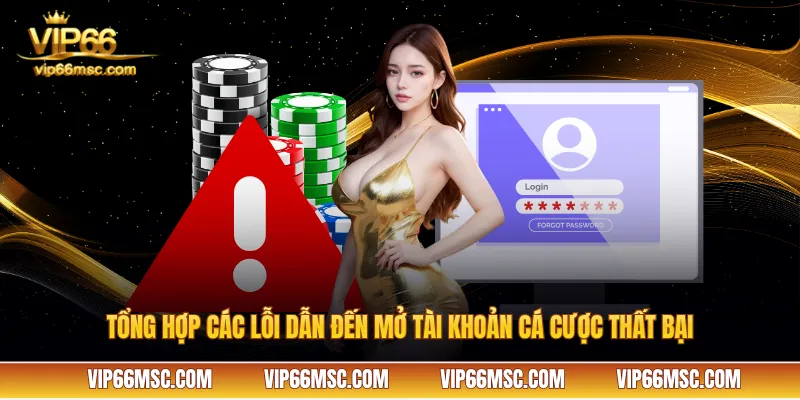 Tổng hợp các lỗi dẫn đến mở tài khoản cá cược thất bại