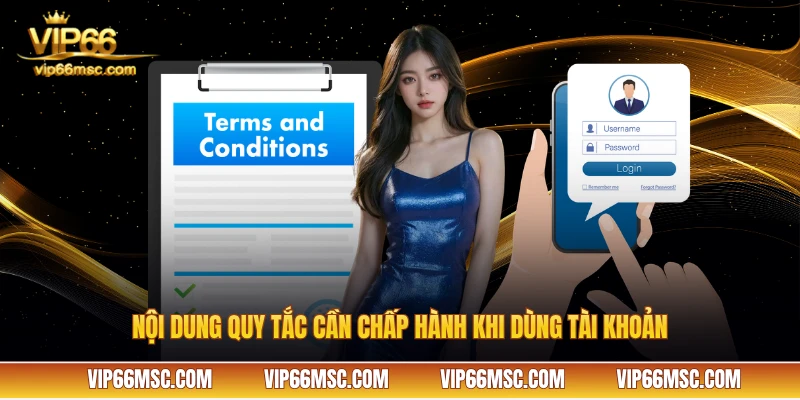 Nội dung quy tắc cần chấp hành khi dùng tài khoản VIP66
